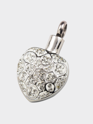 Detailed Heart Stainless Steel Pendant (Urn)
