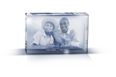 Large Remembrance 3D Crystal Tribute