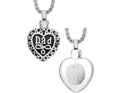 Dad Heart Pendant (Urn)